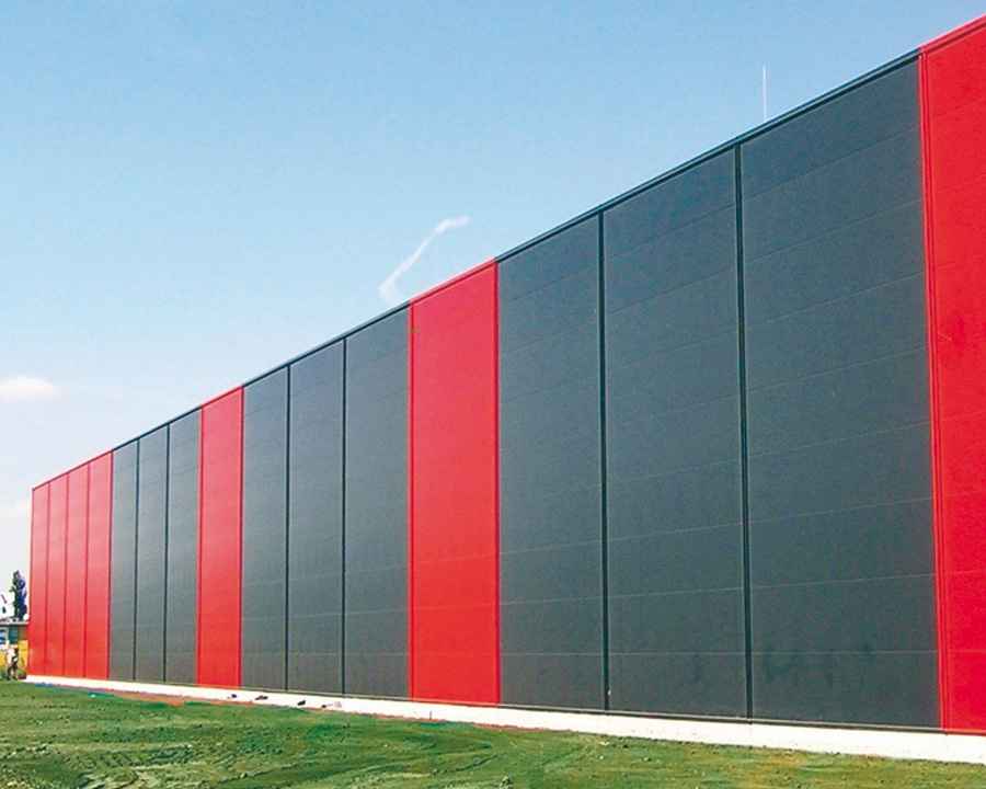 Гладкие сэндвич-панели из минеральной ваты для производственных зданий
