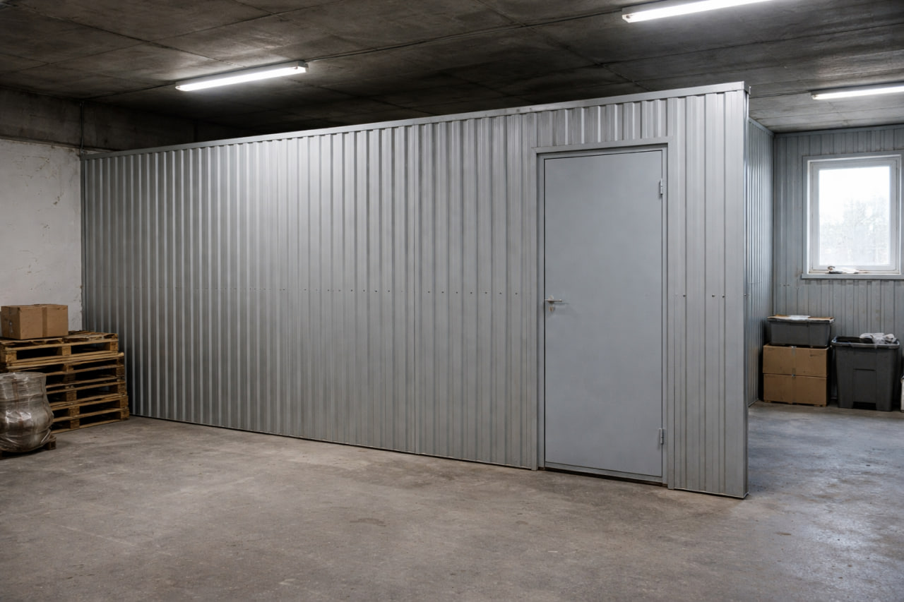 Кровельные работы с профнастилом на объекте