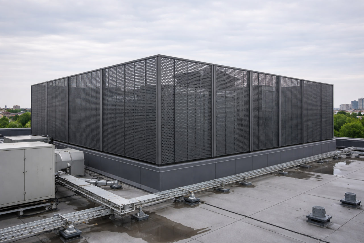 Ограждение из перфорированного профлиста