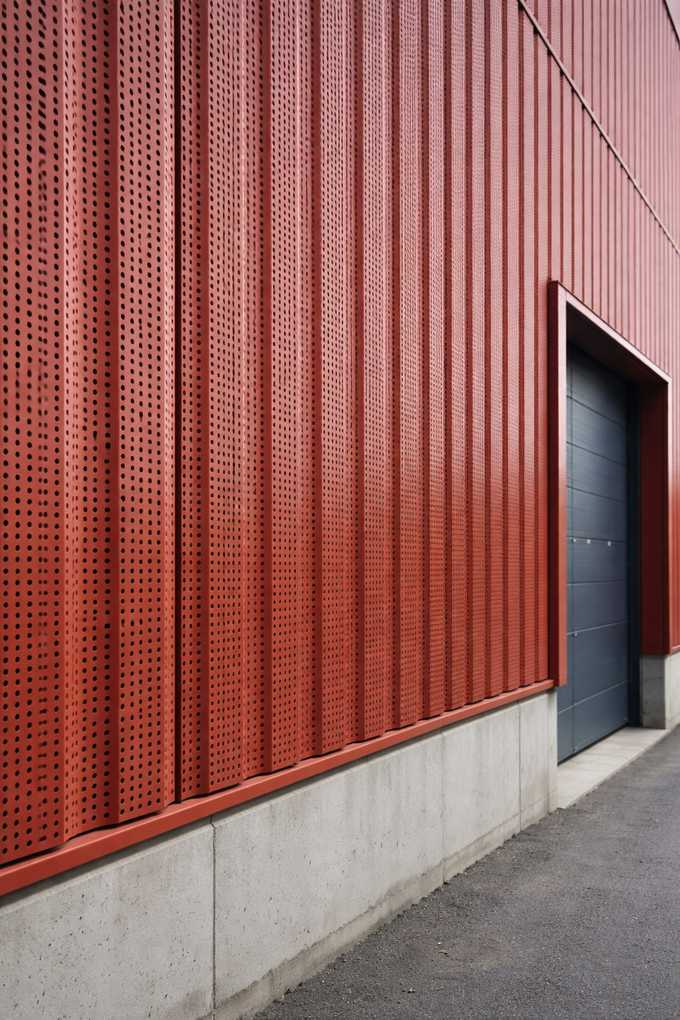 Промышленный фасад из стенового профлиста