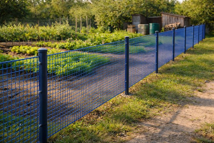 Готовый фасад из профнастила на частном объекте