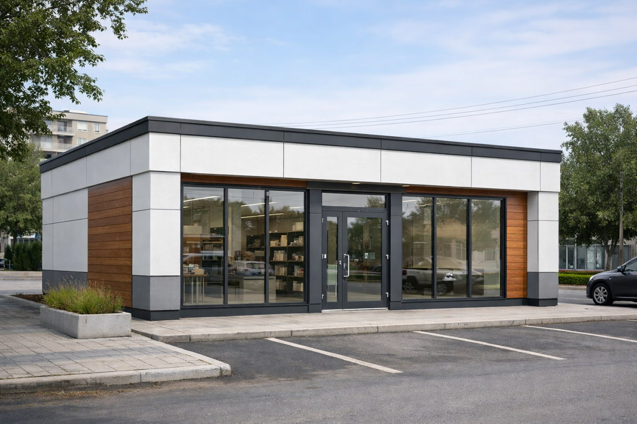 Коммерческий объект из SIP-панелей