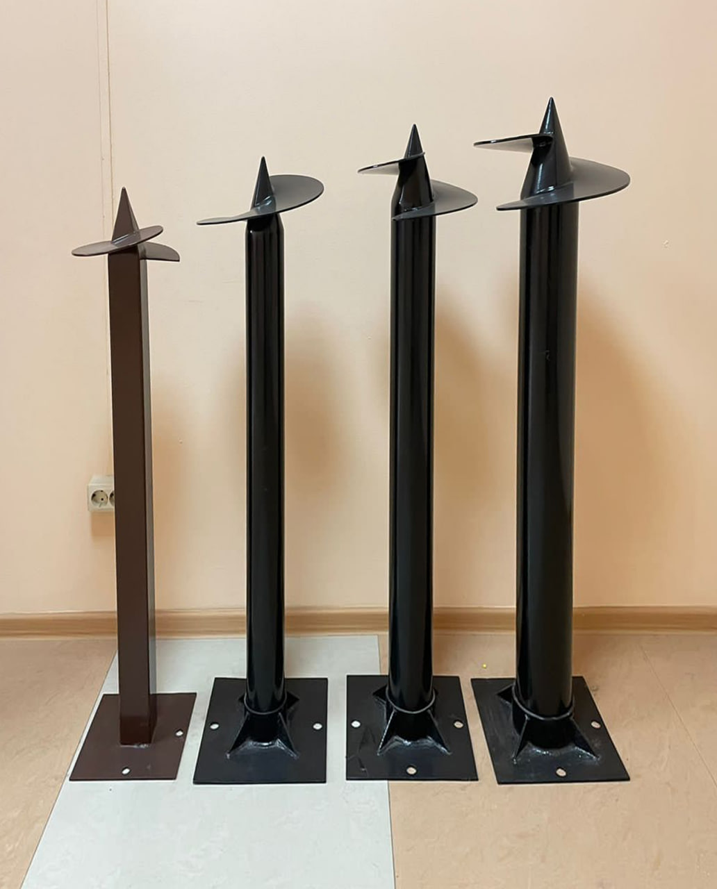 Винтовые сваи 57 мм на объекте