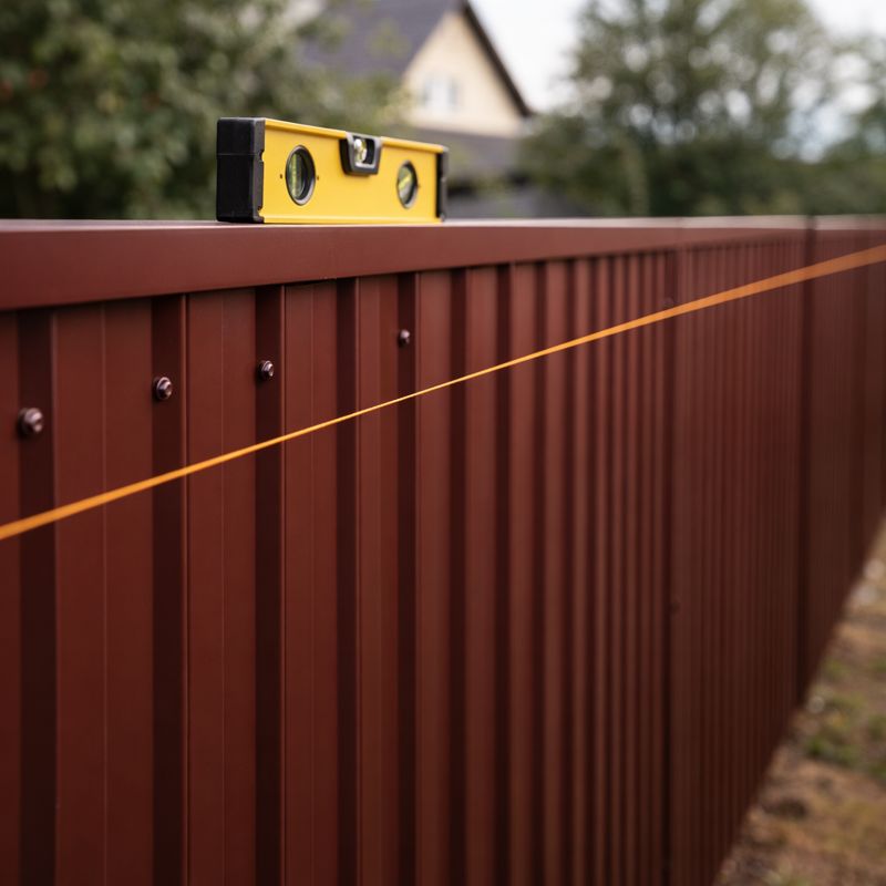 Применение профнастила С15 — пример объекта/ограждения