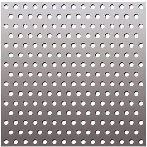 Перфорированный лист с круглой перфорацией